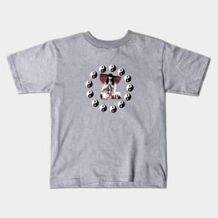 yin yang balance harmony design eastern philosophy  temple vibes Kids T-Shirt